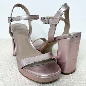 Mix No. 6 Sundra Sandal Metallic Pink Platform Heels